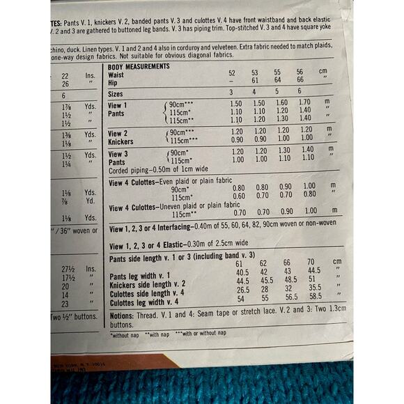 Simplicity sewing pattern  5633 girls pants knickers culottes - Picture 5 of 5